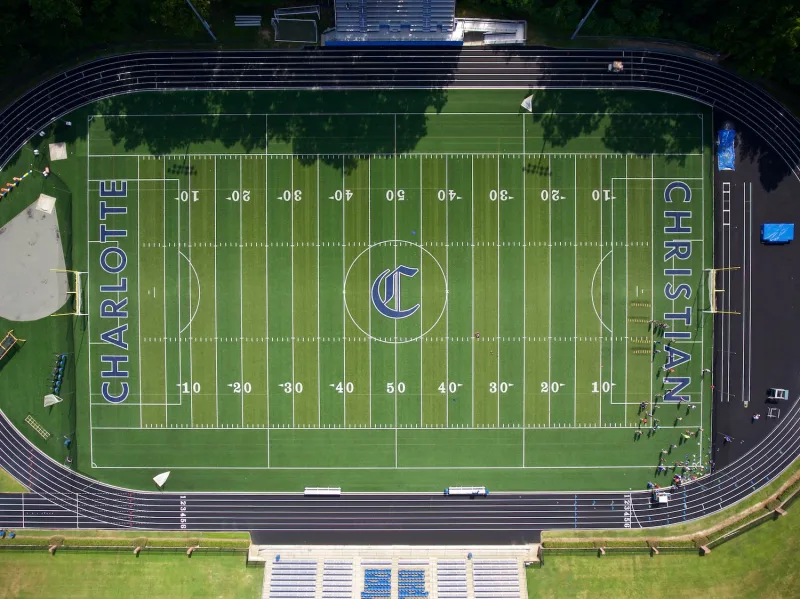 Charlotte Christian Track Image Aerial