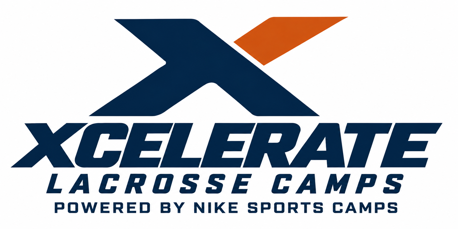Navy and Orange Xcelerate Lacrosse Logo
