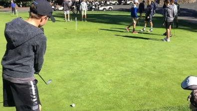 Nike Junior Golf Camp Tilden Park chipping practice png