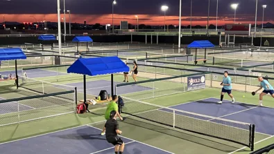 Bell pank people on courts