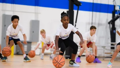 Coed dribbling drill two