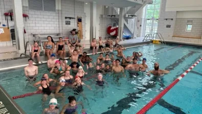 Carnegie Mellon Nike Swim Camp Campers in Pool