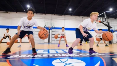 Boys dribbling drill