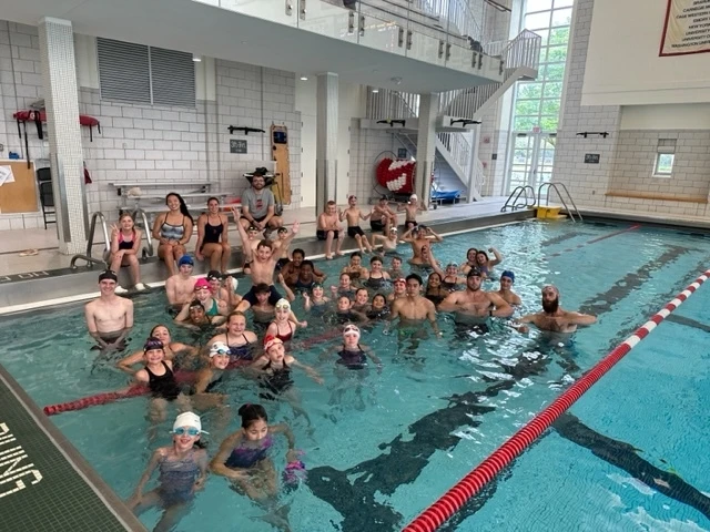 Carnegie Mellon Nike Swim Camp Campers in Pool