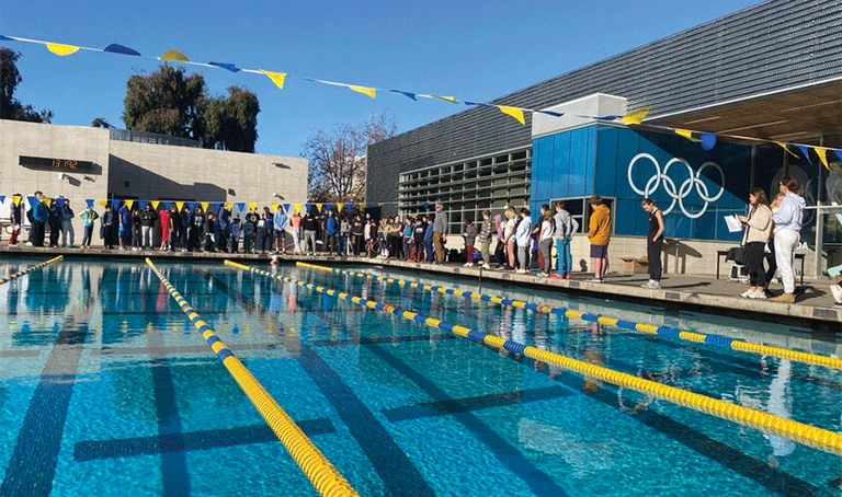 Cal Swim Campers Check IN