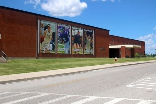 Definace college gym outside