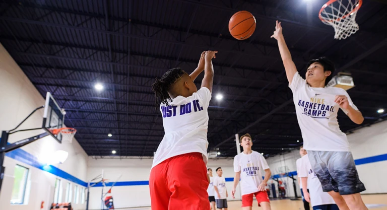 Single boy jump shot