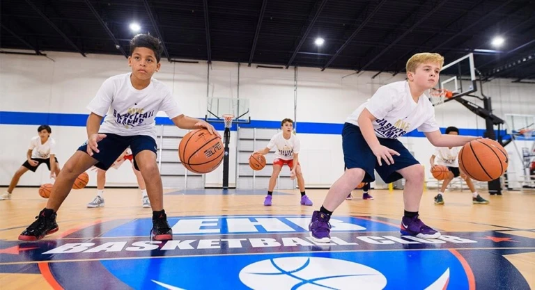 Boys dribbling drill