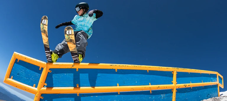 Windells Ski Camp Walker Shreds on downrail jpg