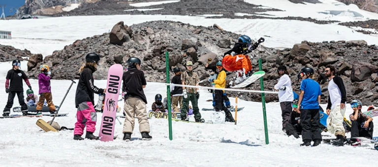High Cascade Snowboard Camp competition of high jump jpg