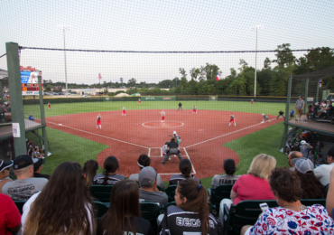 Scrap Yard Sports Baseball Field with packed stands