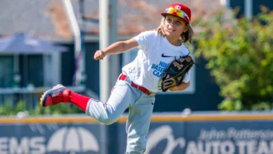 Nike Baseball Camp Stock Photo Throwing