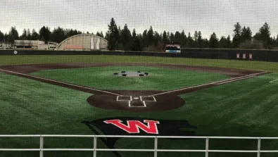 Empty baseball field at Whitworth University