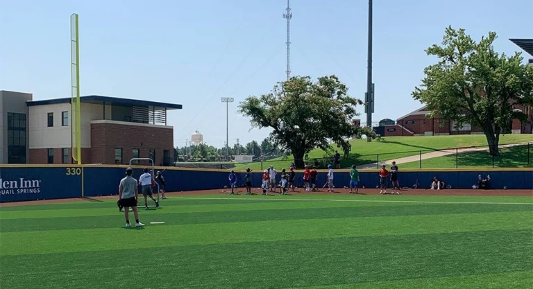BAXROK Nike Baseball Campers Take BP at UCO