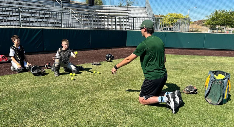 Catchers at La Verne Baseball Camp 23 1