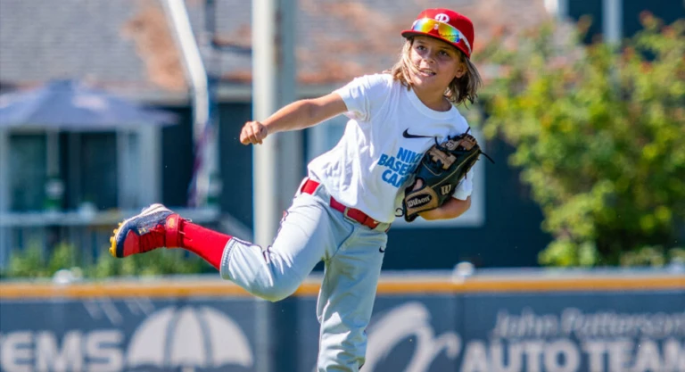 Nike Baseball Camp Stock Photo Throwing