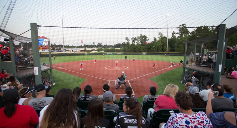Scrap Yard Sports Baseball Field with packed stands