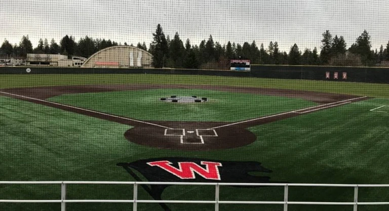 Empty baseball field at Whitworth University