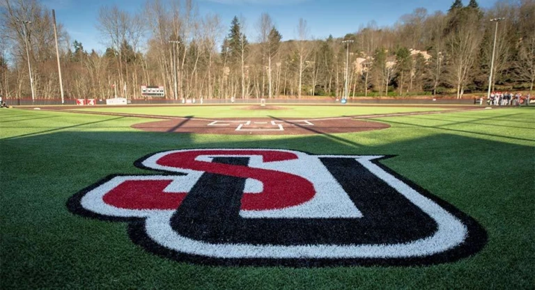 Seattle University Baseball Field from Behind Home Plate