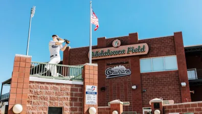 Melaleuc Field Front of Stadium