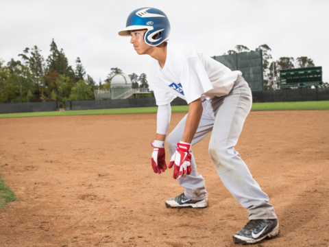 Baseball Taking A Lead Photo