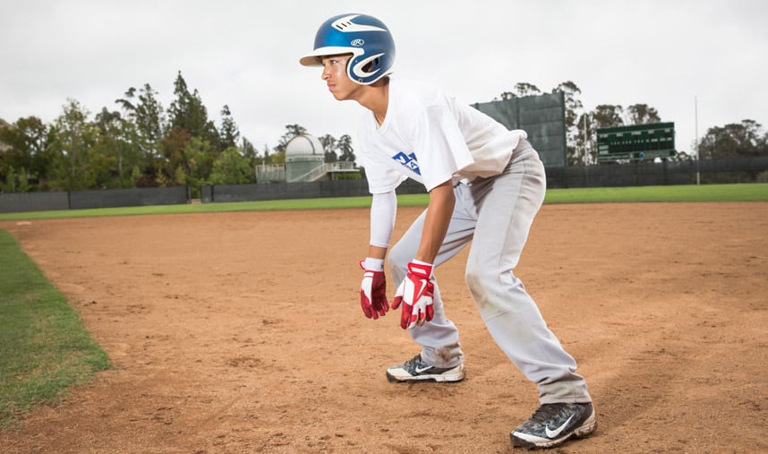 Baseball Taking A Lead Photo