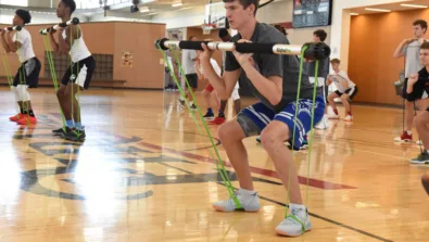 College Basketball Camp Strength Training