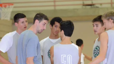 College Coaches Work With College Basketball Camp