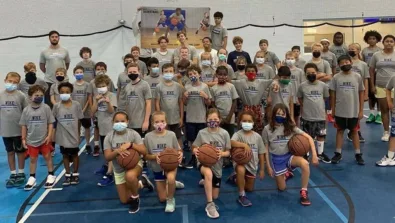 Thayer sports center nike basketball camp group photo 2