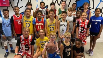 Ebh chamblee nike basketball camp jersey group photo