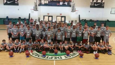 Riverwinds Community Center Basketball Camp Team photo, west deptford township