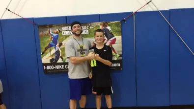 Derby Academy Coach nike basketball camp campers in Massachusetts