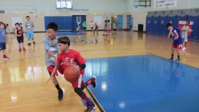 Brown Middle School Summer Basketball Camp Ball Drive Drill