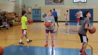 Summer Basketball Camp near me at Brown Middle School Free Throw practice