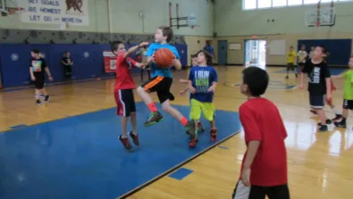 Brown Middle School in Massachusetts basketball camp Lay Up
