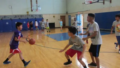 Brown Middle School Camper Scrimmage at the Youth Nike Basketball Camp