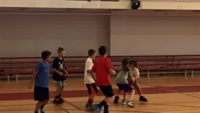 Hyannis Youth and Community Center basketball scrimmage at the summer youth basketball camp