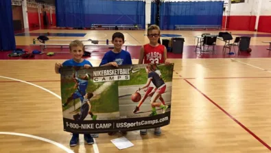 Danvers Indoor Sports Banner at the Nike Basketball Camp