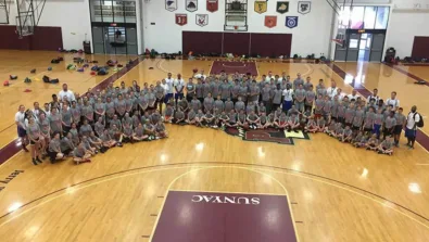 Suny Potsdam Basketball Camp campers having fun!