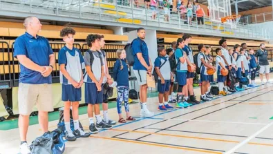 Game day at the nike youth basketball camp this summer