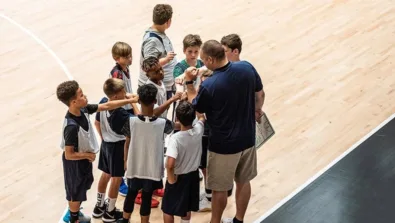 Team cheer at the nike basketball camp near you