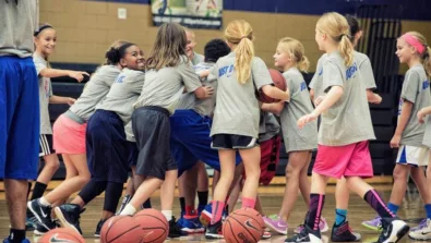 Durango High School Girl Team Huddle