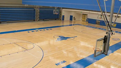 Worcester state basketball court at the nike basketball camp in Massachusetts