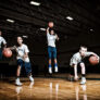 Boys Blacklight Jumping Photo at the youth basketball camp