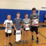 Nashua Catholic Jr. High School basketball camp camper awards at the basketball camp in New Hampshire