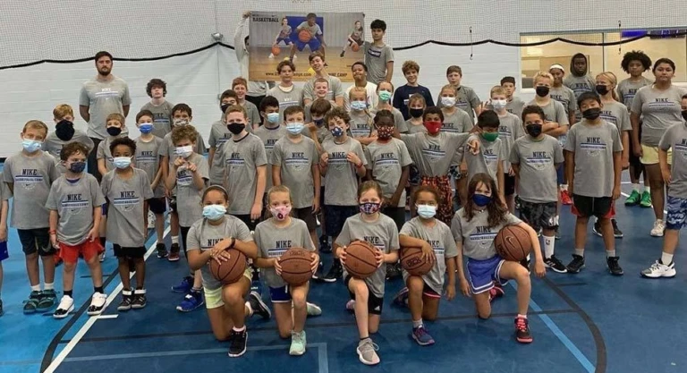 Thayer sports center nike basketball camp group photo 2
