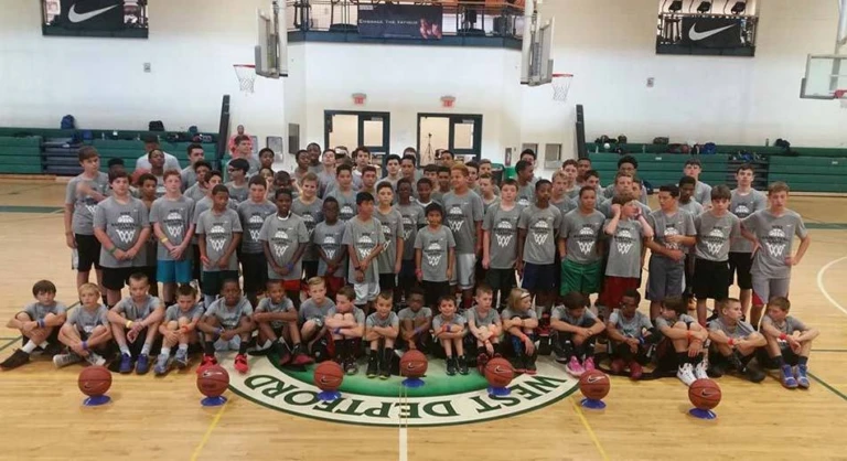 Riverwinds Community Center Basketball Camp Team photo, west deptford township