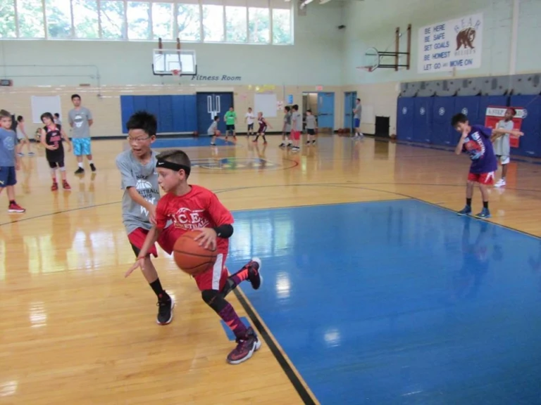 Brown Middle School Summer Basketball Camp Ball Drive Drill