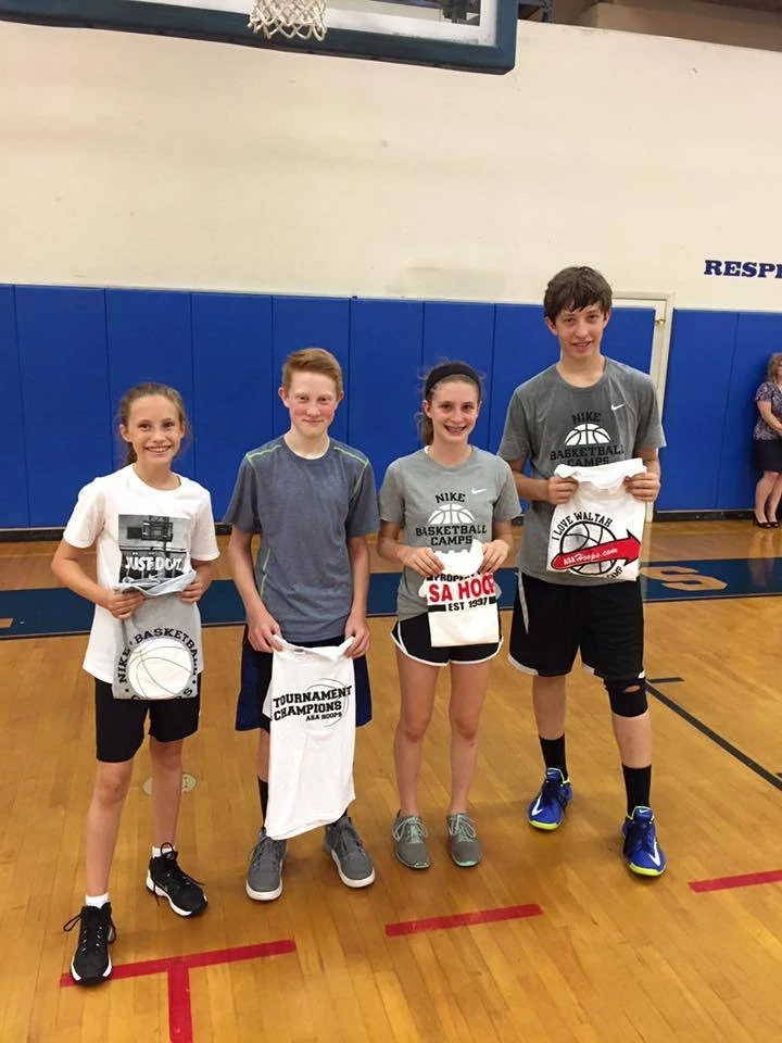 Nashua Catholic Jr. High School basketball camp camper awards at the basketball camp in New Hampshire