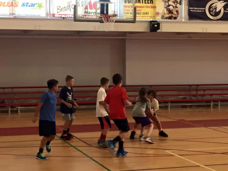 Hyannis Youth and Community Center basketball scrimmage at the summer youth basketball camp